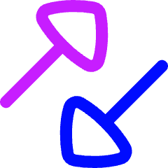 Triangle Arrow Transfer Diagonal Large 3 Icon from Flex Neon Set