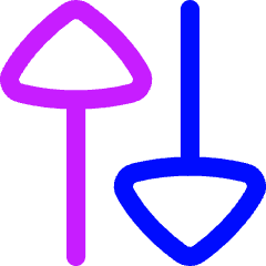 Triangle Arrow Transfer Vertical Large 2 Icon from Flex Neon Set