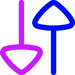 Triangle Arrow Transfer Vertical Large 3 Icon from Flex Neon Set