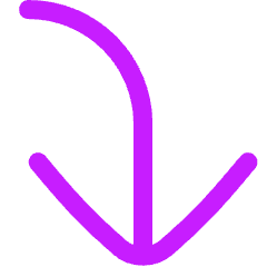 Line Arrow Bend Right Down Large Icon from Flex Neon Set