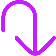 Line Arrow Turn Down Right Large Icon from Flex Neon Set