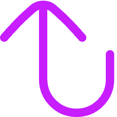 Line Arrow Turn Up Left Large Icon from Flex Neon Set