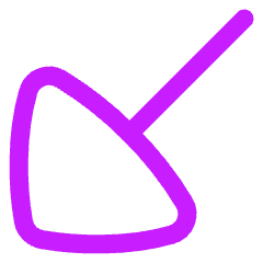 Triangle Arrow Diagonal Bottom Left Large Icon from Flex Neon Set