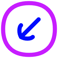 Line Arrow Diagonal Bottom Left Circle Icon from Flex Neon Set