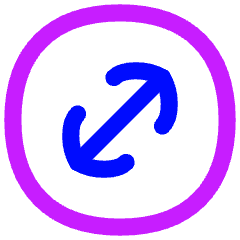 Line Arrow Diagonal Circle 1 Icon from Flex Neon Set