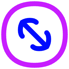 Line Arrow Diagonal Circle 2 Icon from Flex Neon Set