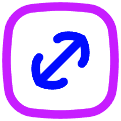 Line Arrow Diagonal Square 1 Icon from Flex Neon Set