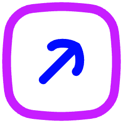 Line Arrow Diagonal Top Right Square Icon from Flex Neon Set
