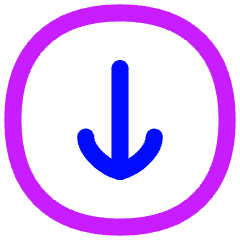 Line Arrow Down Circle 1 Icon from Flex Neon Set