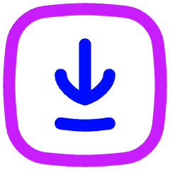 Line Arrow Down Square 2 Icon from Flex Neon Set