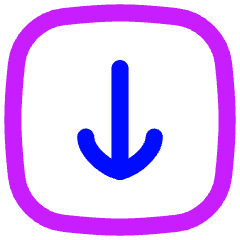 Line Arrow Down Square Icon from Flex Neon Set