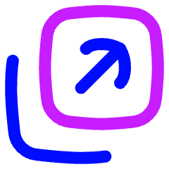 Line Arrow Expand Window 2 Icon from Flex Neon Set
