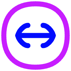 Line Arrow Fit To Width Circle Icon from Flex Neon Set