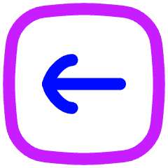 Line Arrow Left Square Icon from Flex Neon Set