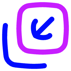 Line Arrow Minimize Window 4 Icon from Flex Neon Set