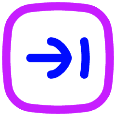 Line Arrow Right Square 2 Icon from Flex Neon Set