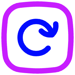 Line Arrow Rotate Right Square Icon from Flex Neon Set