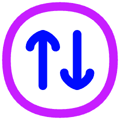 Line Arrow Transfer Vertical Circle 2 Icon from Flex Neon Set
