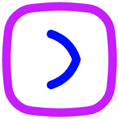 Tailless Line Arrow Right Square Icon from Flex Neon Set