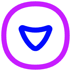 Tailless Triangle Arrow Down Circle Icon from Flex Neon Set
