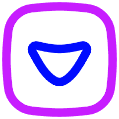Tailless Triangle Arrow Down Square Icon from Flex Neon Set
