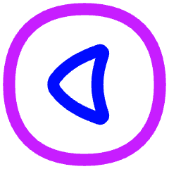 Tailless Triangle Arrow Left Circle Icon from Flex Neon Set