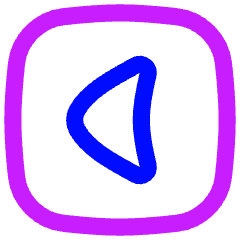 Tailless Triangle Arrow Left Square Icon from Flex Neon Set