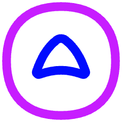 Tailless Triangle Arrow Up Circle Icon from Flex Neon Set