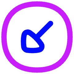 Triangle Arrow Diagonal Bottom Left Circle Icon from Flex Neon Set