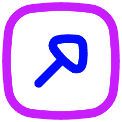 Triangle Arrow Diagonal Top Right Square Icon from Flex Neon Set