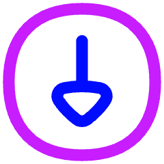 Triangle Arrow Down Circle 1 Icon from Flex Neon Set