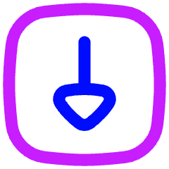 Triangle Arrow Down Square Icon from Flex Neon Set