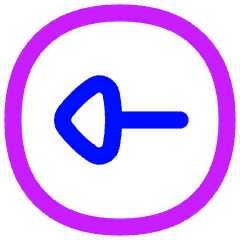 Triangle Arrow Left Circle 1 Icon from Flex Neon Set