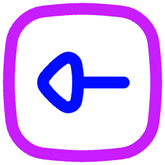 Triangle Arrow Left Square Icon from Flex Neon Set