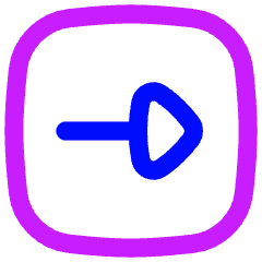 Triangle Arrow Right Square Icon from Flex Neon Set