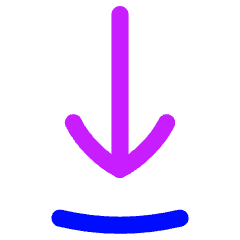 Line Arrow Move Down 1 Icon from Flex Neon Set