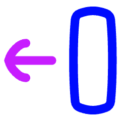 Line Arrow Move Left 2 Icon from Flex Neon Set