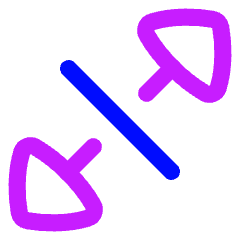 Triangle Arrow Expand Diagonal 3 Icon from Flex Neon Set