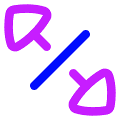 Triangle Arrow Expand Diagonal 4 Icon from Flex Neon Set