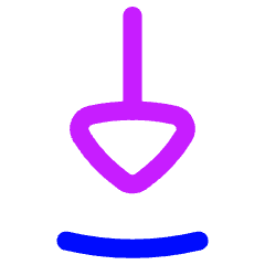 Triangle Arrow Move Down 1 Icon from Flex Neon Set