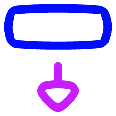 Triangle Arrow Move Down 2 Icon from Flex Neon Set