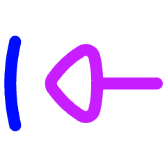 Triangle Arrow Move Left 1 Icon from Flex Neon Set
