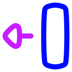 Triangle Arrow Move Left 2 Icon from Flex Neon Set