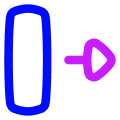 Triangle Arrow Move Right 2 Icon from Flex Neon Set