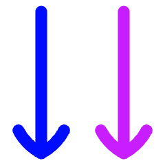 Double Line Arrow Down Icon from Flex Neon Set