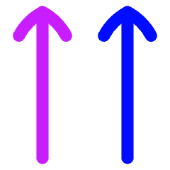 Double Line Arrow Up Icon from Flex Neon Set