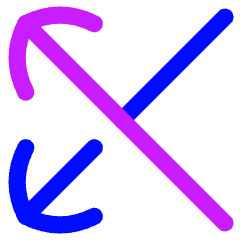 Line Arrow Crossover Left Icon from Flex Neon Set