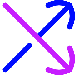 Line Arrow Crossover Right Icon from Flex Neon Set