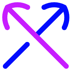 Line Arrow Crossover Up Icon from Flex Neon Set