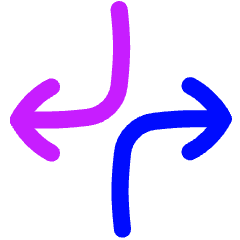 Line Arrow Dodge 1 Icon from Flex Neon Set